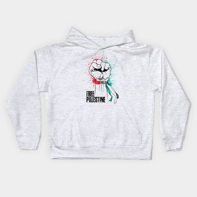 Free Palestine / Support Palestine Kids Hoodie by Skeletownn